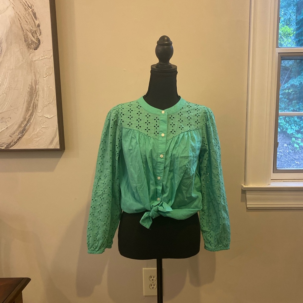 J. Crew eye-lit blouse